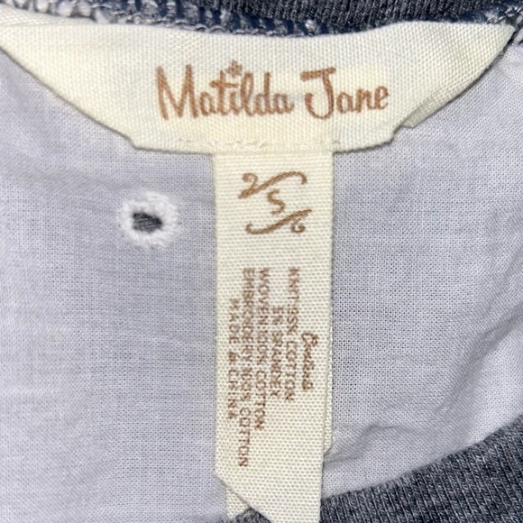 Matilda Jane Top In The Clouds Eyelet Tie Back Half Sleeve Pullover Crewneck - Picture 13 of 14